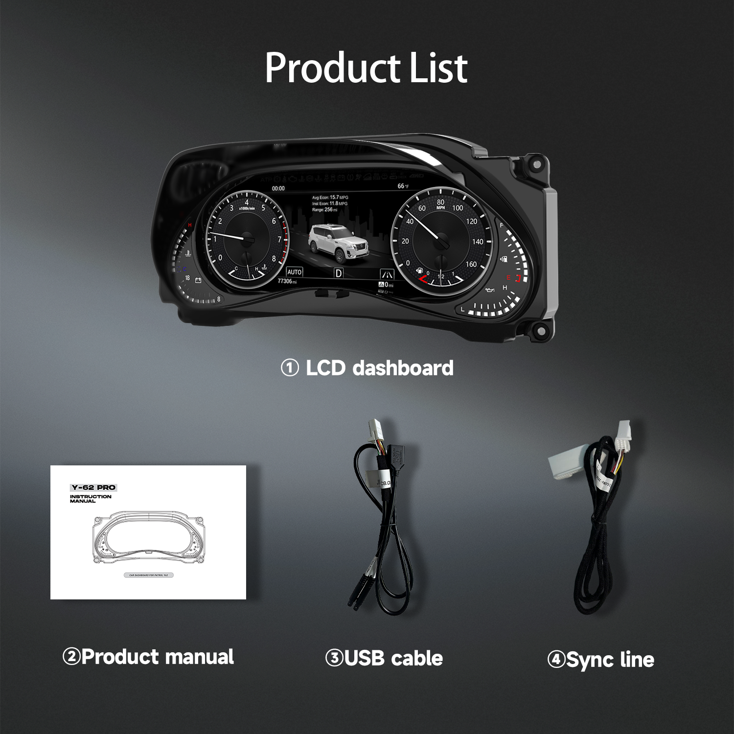 DASHEVO Nissan Patrol Y62 Dashboard