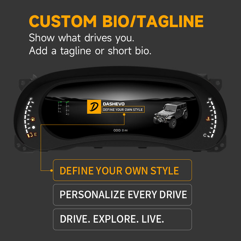 Custom Digital Dashboard Profile | Personalized Avatar, Name, Bio