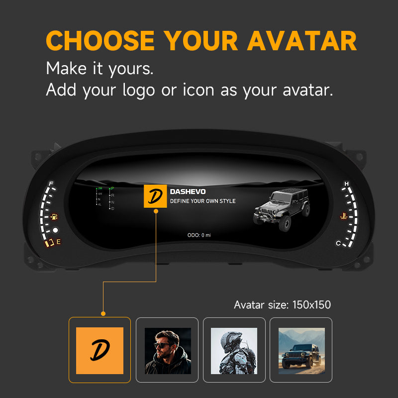 Custom Digital Dashboard Profile | Personalized Avatar, Name, Bio