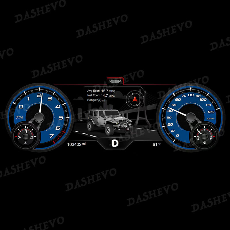 DASHEVO Jeep JK Digital Dashboard Theme Pack | Premium Display Upgrade