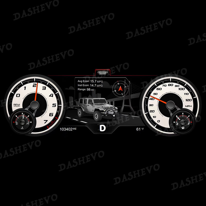 DASHEVO Jeep JK Digital Dashboard Theme Pack | Premium Display Upgrade
