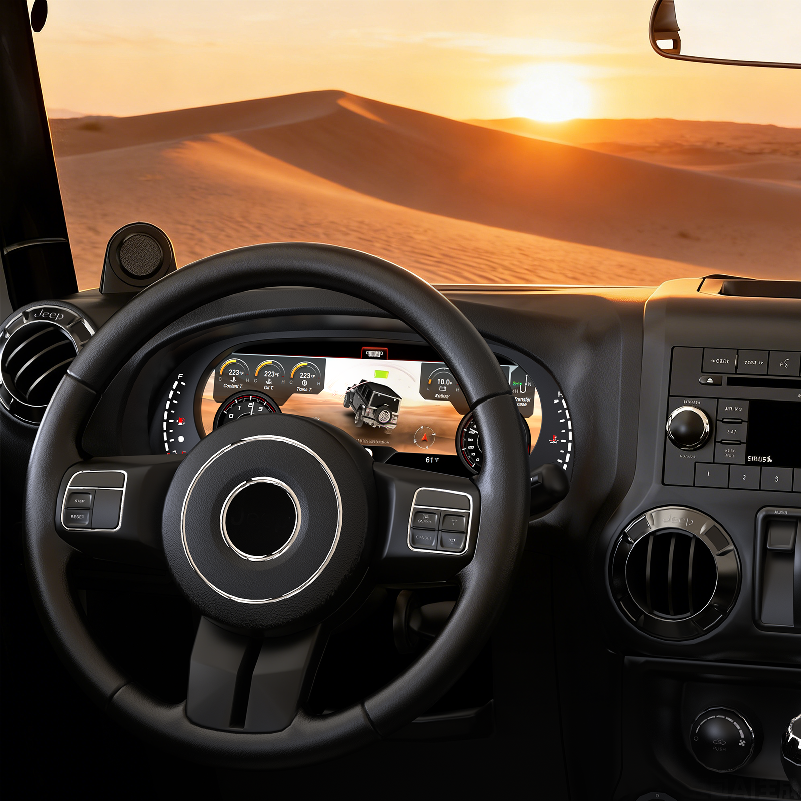 Digital Dashboard 12.3″ HD Cluster for Jeep Wrangler JK 2011-2017