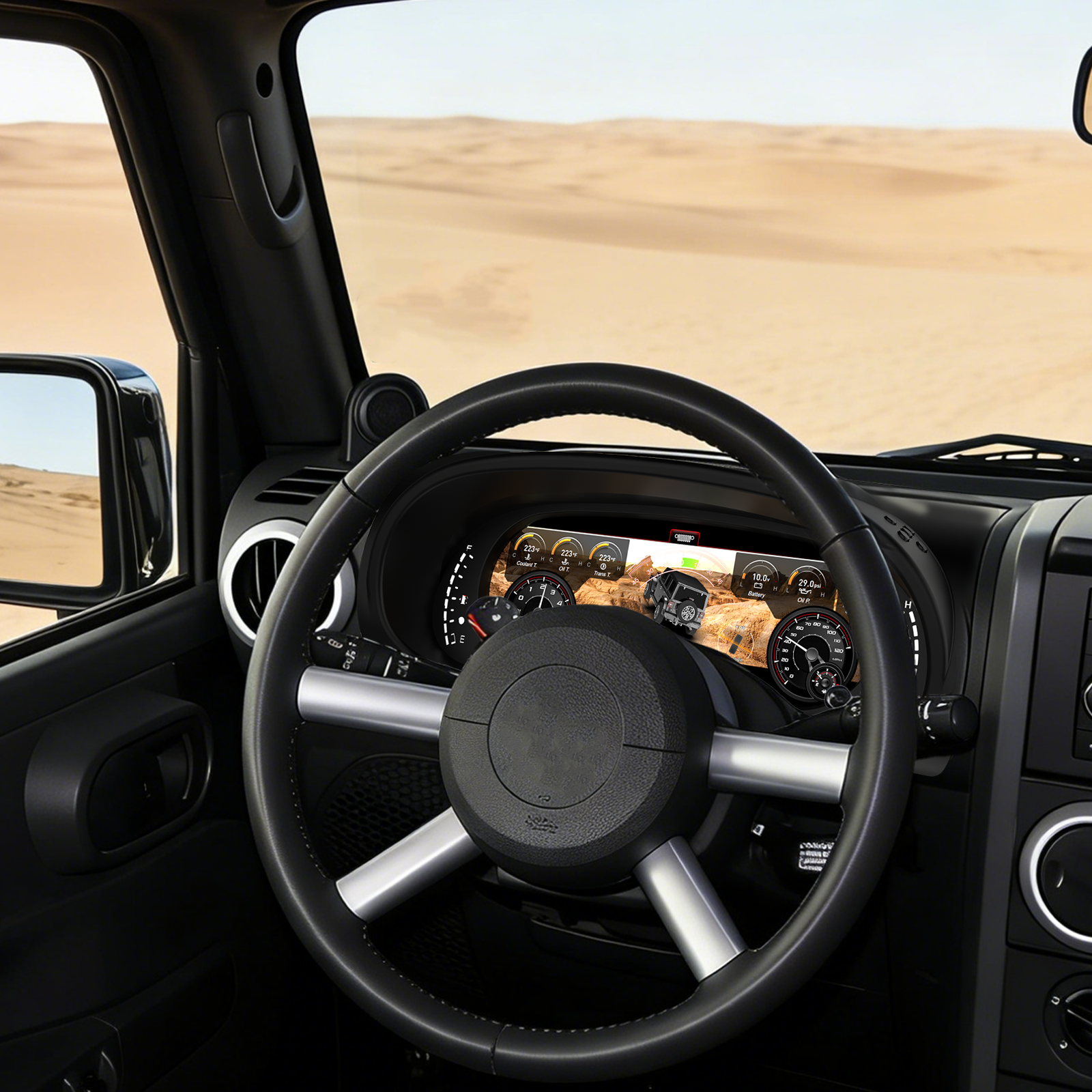Digital Dashboard 12.3″ HD Cluster for Jeep Wrangler JK 2007-2010
