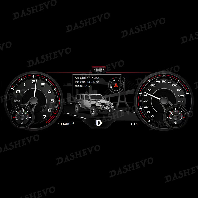 DASHEVO Jeep JK Digital Dashboard Theme Pack | Premium Display Upgrade