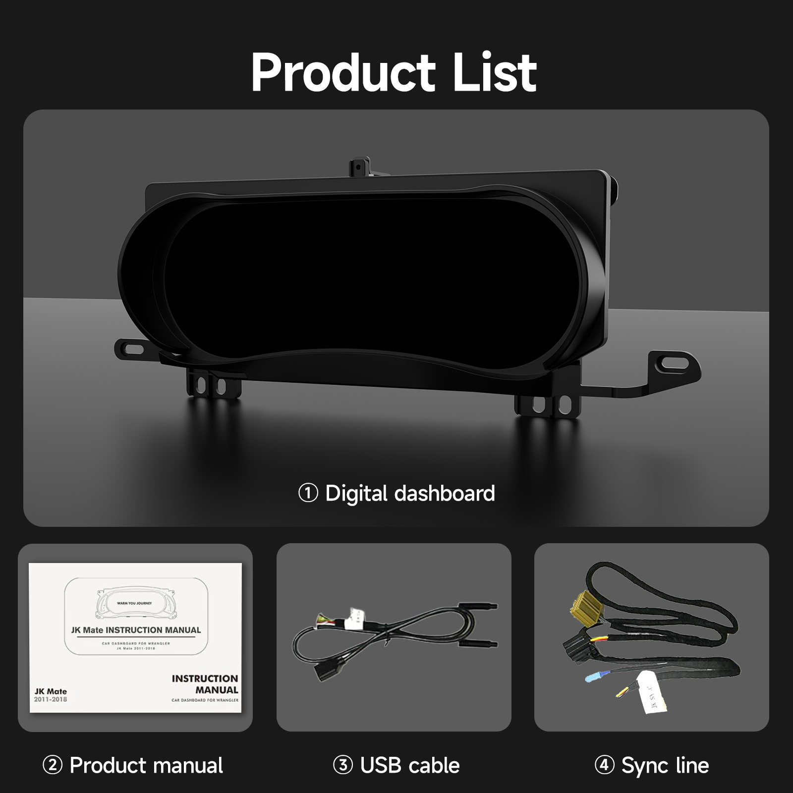 Digital Dashboard 12.3″ HD Cluster for Jeep Wrangler JL 2018-2023