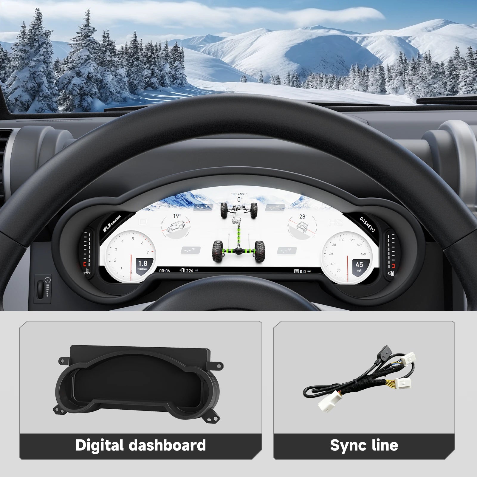 Digital Dashboard for Toyota FJ Cruiser 2007-2023