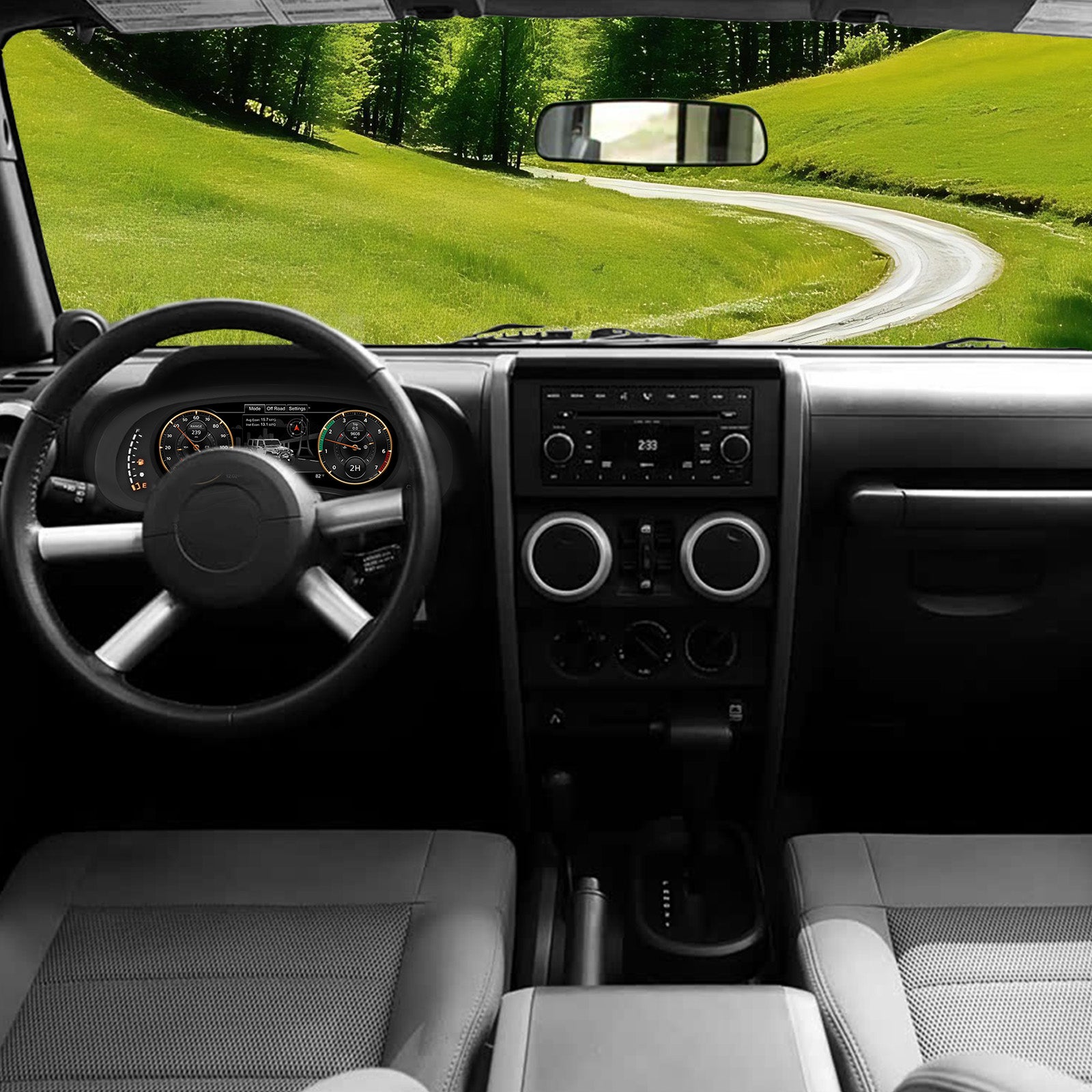 Digital Dashboard 12.3″ HD Cluster for Jeep Wrangler JK 2007-2010
