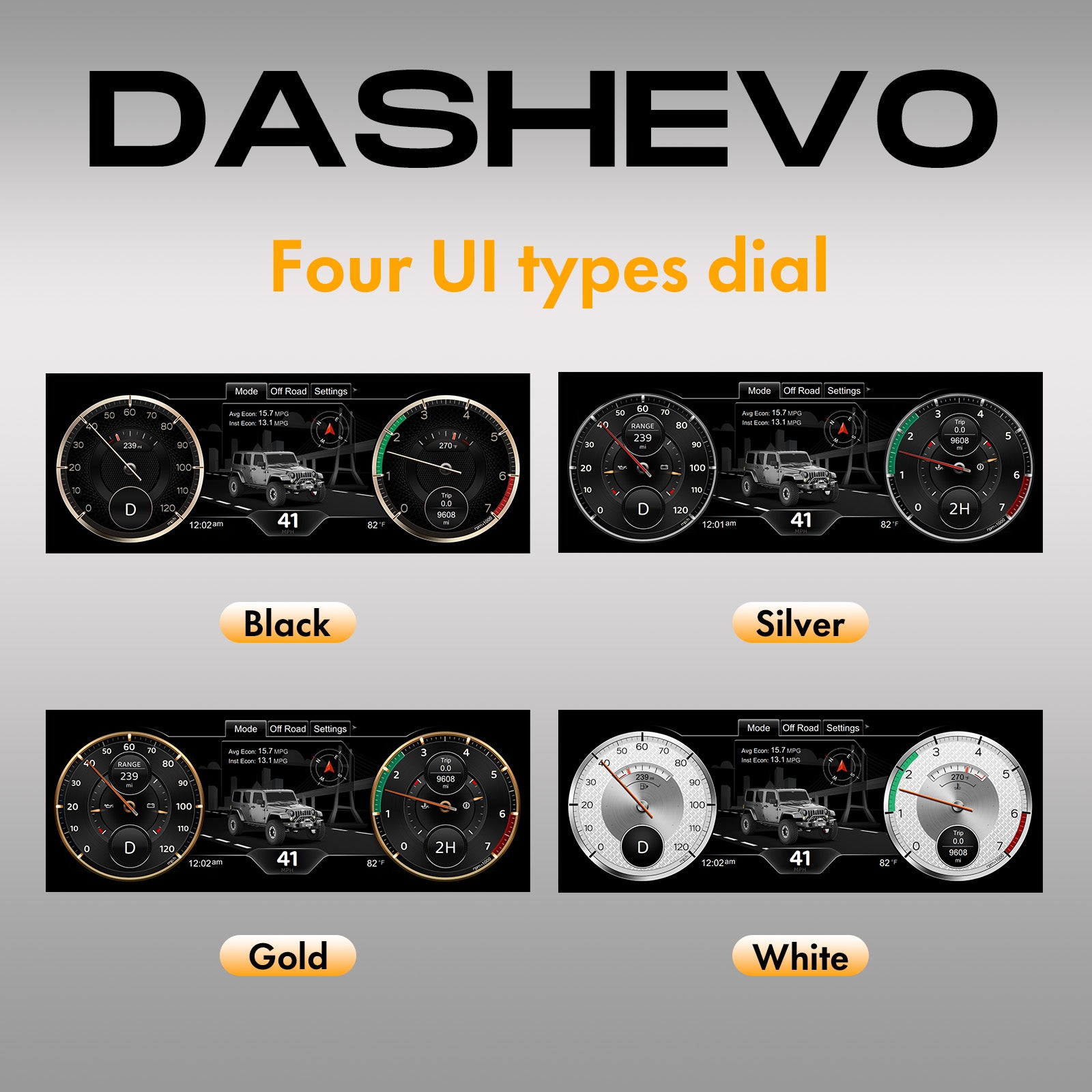DASHEVO Jeep Wrangler digital  dashboard ( For JK 2011-2017 )