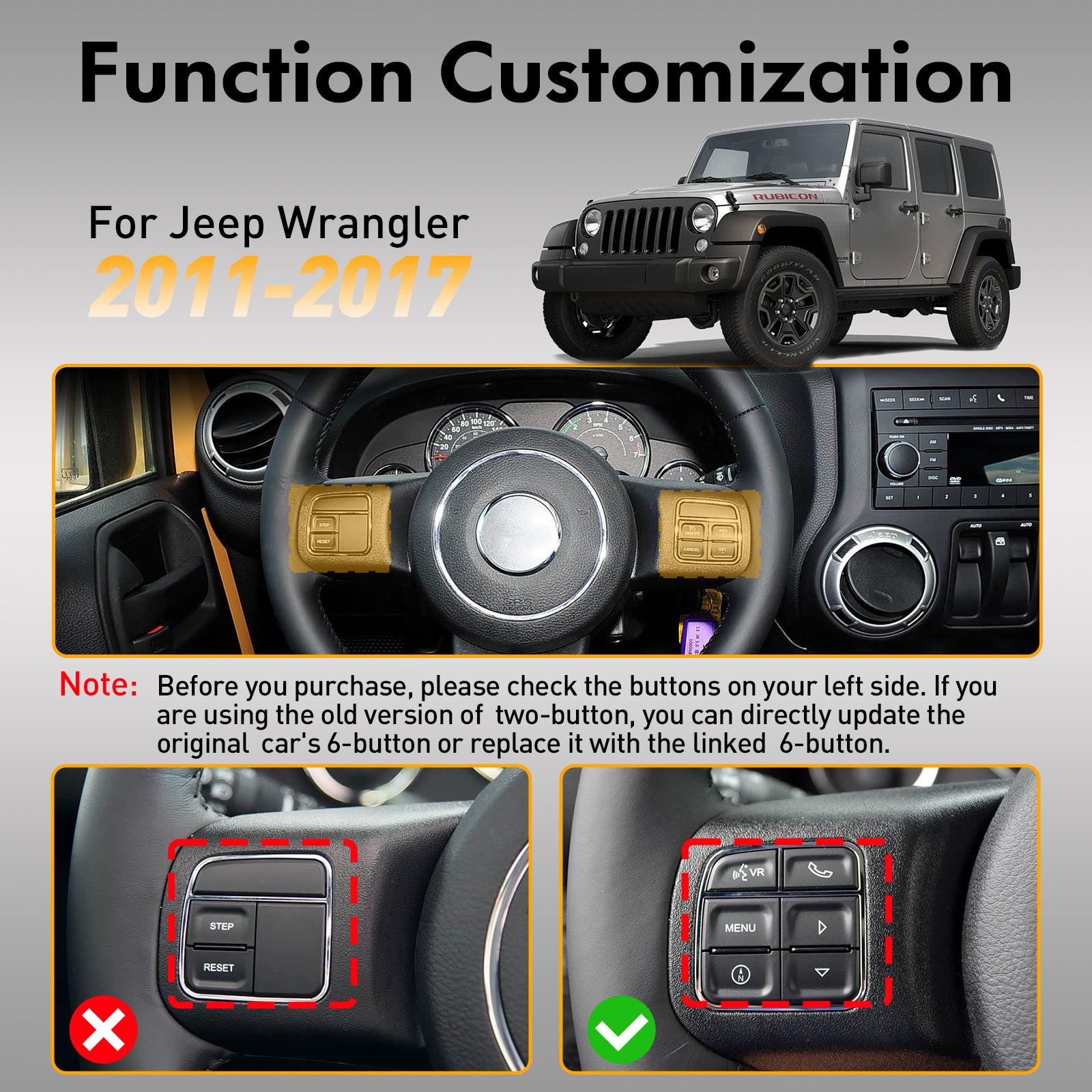 DASHEVO Jeep Wrangler digital  dashboard ( For JK 2011-2017 )