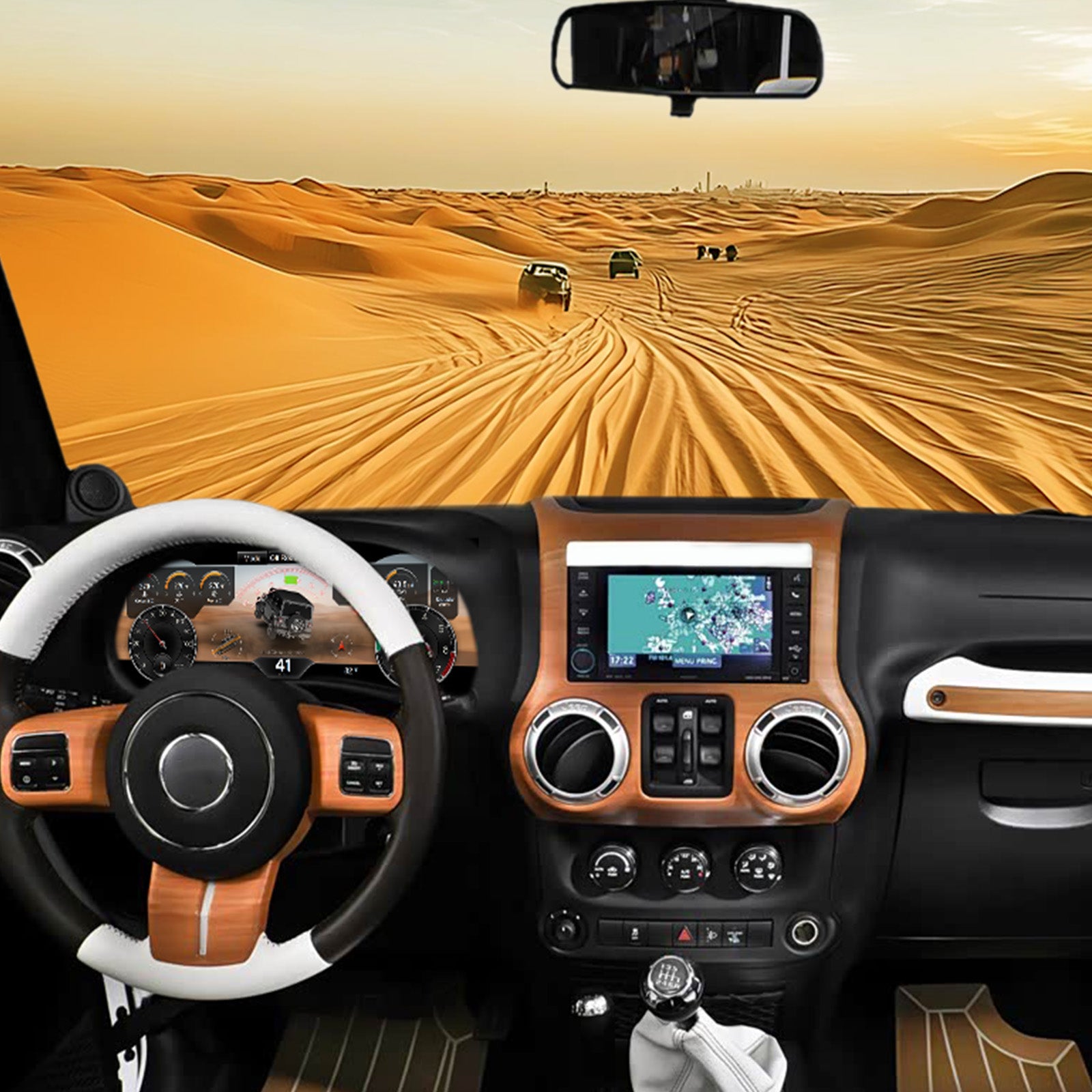 DASHEVO Jeep Wrangler digital  dashboard ( For JK 2011-2017 )