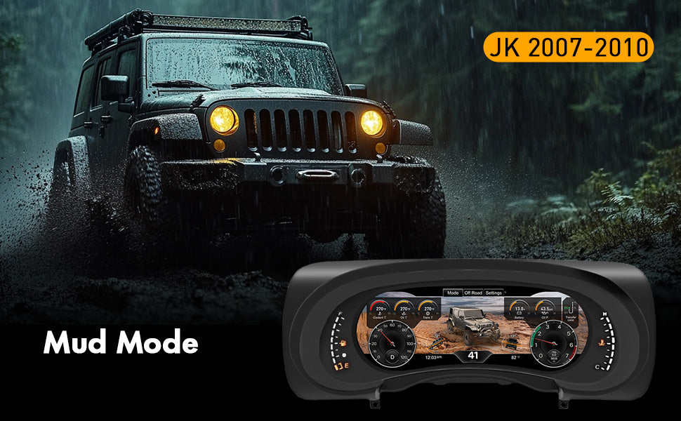 DASHEVO Jeep Wrangler digital  dashboard ( For JK 2007-2010  )