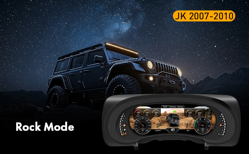 DASHEVO Jeep Wrangler digital  dashboard ( For JK 2007-2010  )
