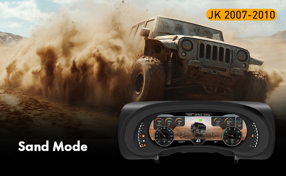 DASHEVO Jeep Wrangler digital  dashboard ( For JK 2007-2010  )