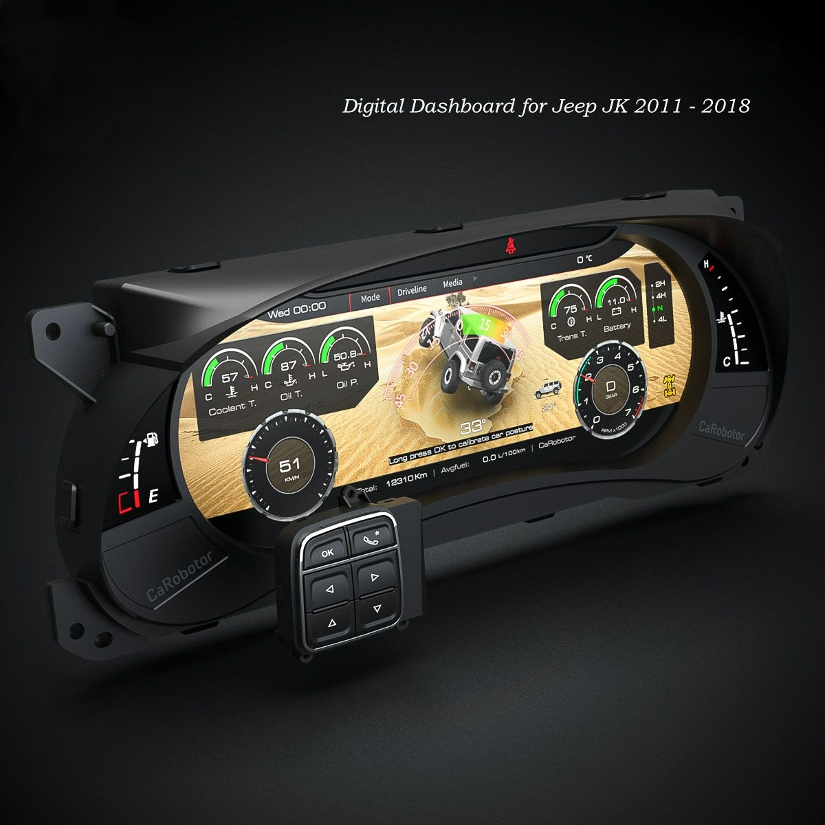 DASHEVO Jeep Wrangler digital  dashboard ( For JK 2011-2017 )